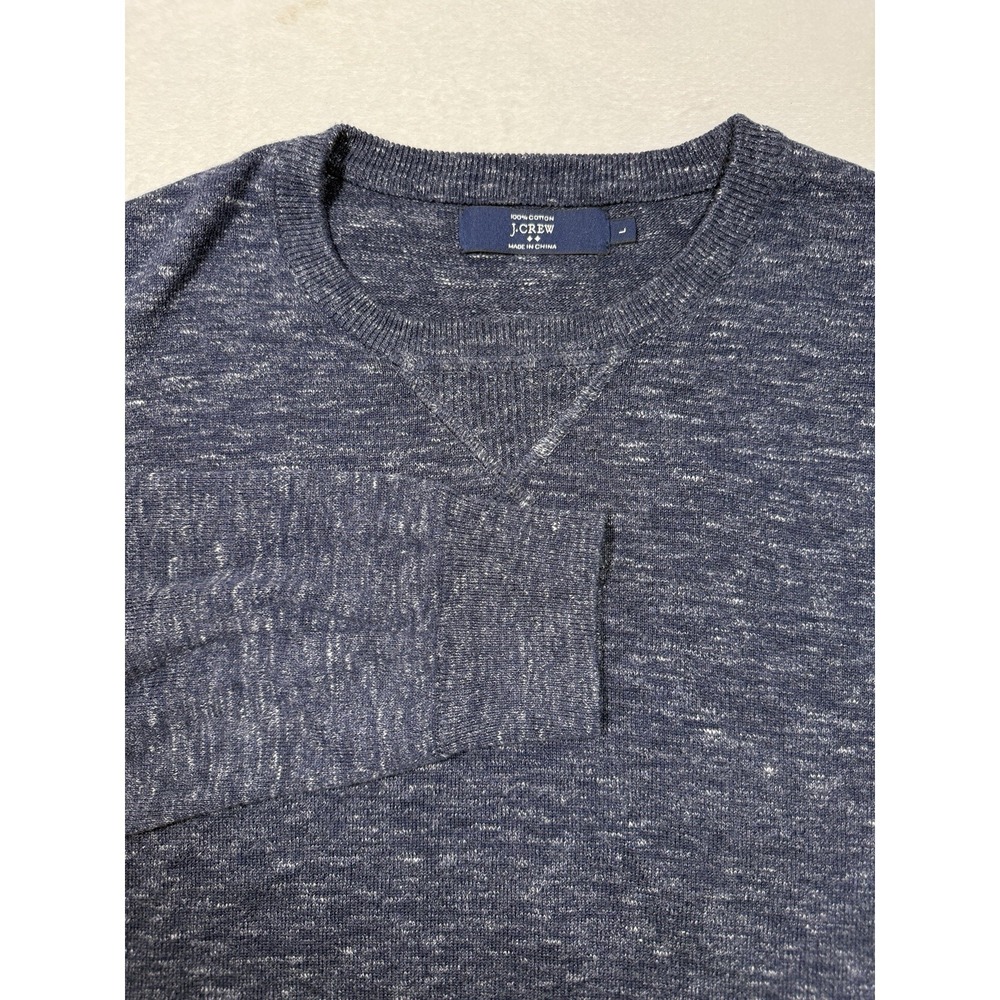 VTG J‎ Crew Sportswear Sweatshirt Mens L Dark Blue Crewneck Reverse Weave Heavy